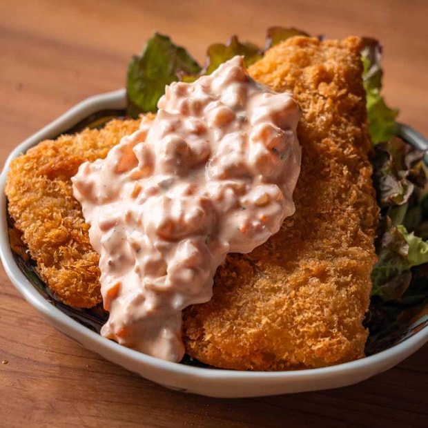 長崎県産アジフライ 岩下の新生姜入りタルタルソース